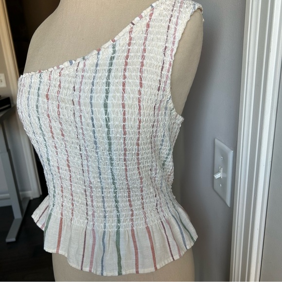 American Eagle One-Shoulder Smocked Tank | Size M | Summer Festival Style - Picture 3 of 5